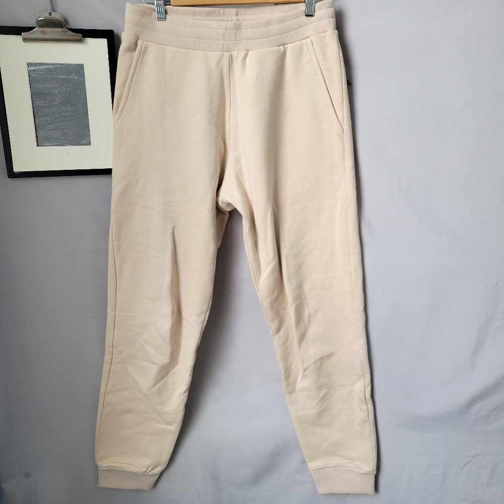 ILYKG By Sia Goop Fleece Sweatpants Cream S